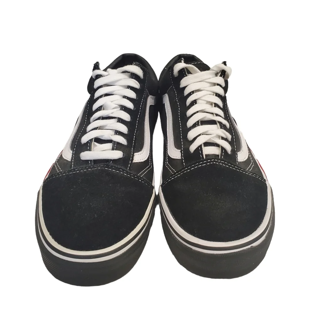 Vans Off The Wall flame skater sneakers Size 10.5 Black Suede Lace Up
